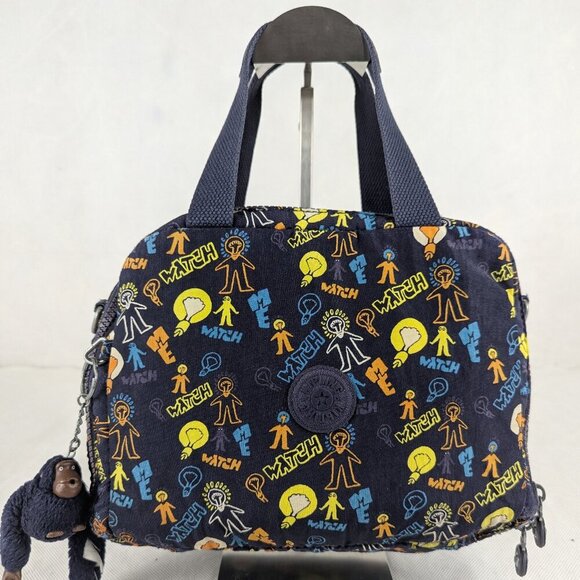 Authentic Kipling Miyo Lunch bag Blue - Used - Great Condition - Quick Ship - Picture 1 of 16